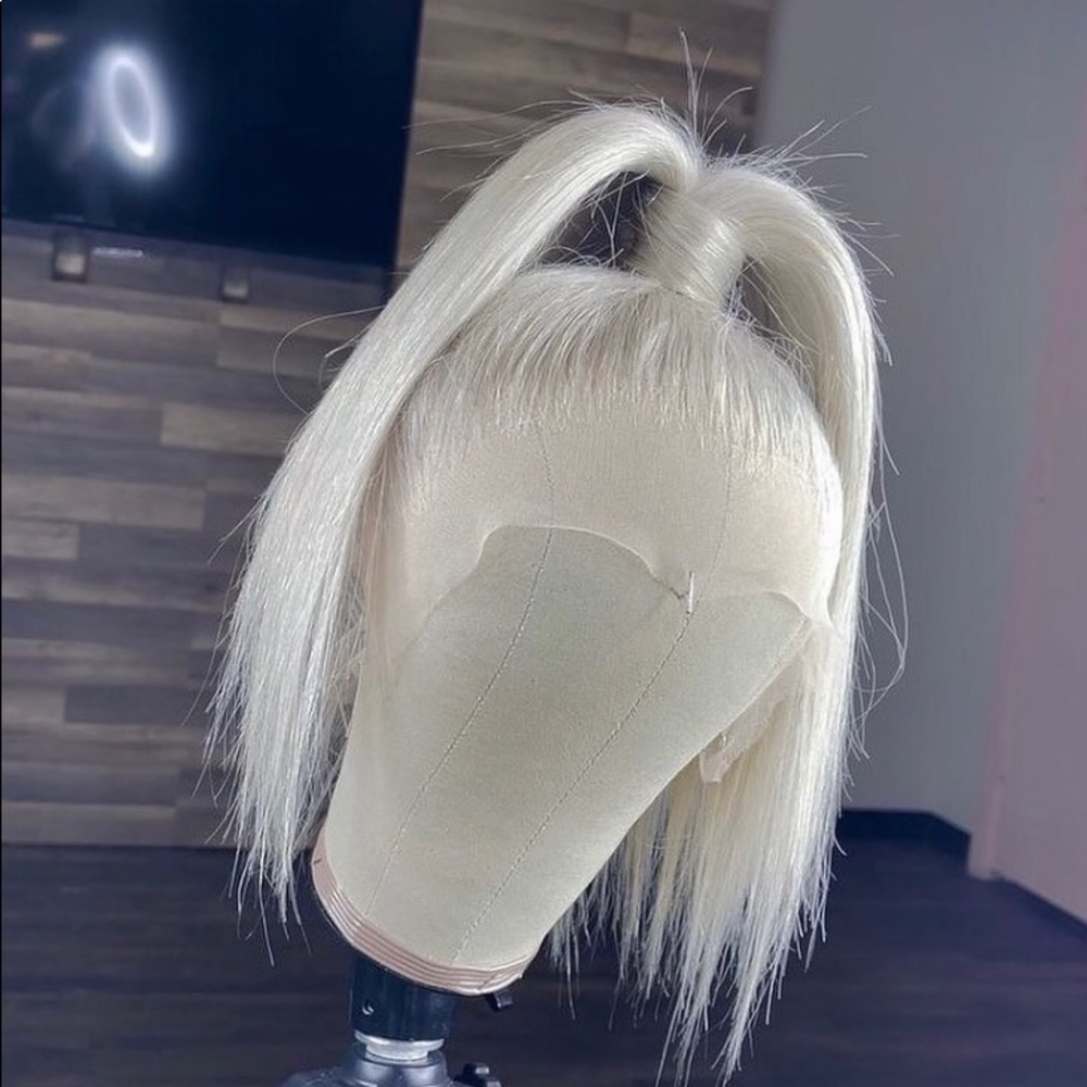 Platinum Human Virgin Hair Pre Plucked Lace Front Wig